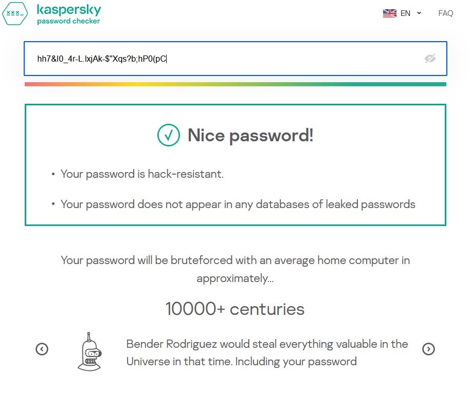 test af password brute force time